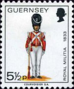 Guernsey 1974 - serie Uniformi militari: 5½ p