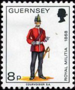 Guernsey 1974 - set Military uniforms: 8 p