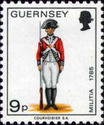 Guernsey 1974 - serie Uniformi militari: 9 p
