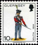 Guernsey 1974 - set Military uniforms: 10 p
