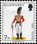 Guernsey 1974 - set Military uniforms: 7 p
