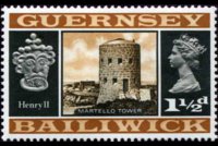 Guernsey 1969 - set Various subjects: 1½ p