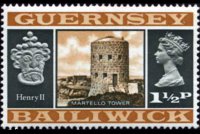 Guernsey 1971 - set Various subjects: 1½ p