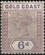 Costa d'Oro 1889 - serie Regina Vittoria: 6 p