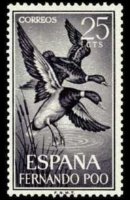 Fernando Pò 1964 - serie Uccelli: 25 c