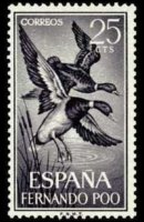 Fernando Pò 1964 - serie Uccelli: 25 c