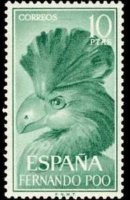 Fernando Pò 1964 - serie Uccelli: 10 ptas