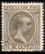 Fernando Pò 1894 - serie Re Alfonso XIII: 1/8 c