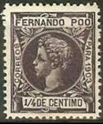 Fernando Pò 1903 - set King Alfonso XIII: ¼ c