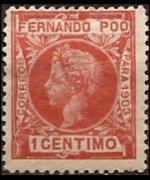 Fernando Pò 1903 - set King Alfonso XIII: 1 c