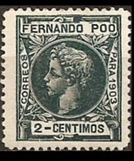 Fernando Pò 1903 - serie Re Alfonso XIII: 2 c 