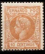 Fernando Pò 1903 - serie Re Alfonso XIII: 10 c