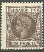 Fernando Pò 1903 - set King Alfonso XIII: 1 pta