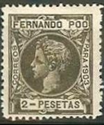 Fernando Pò 1903 - set King Alfonso XIII: 2 ptas
