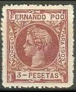 Fernando Pò 1903 - set King Alfonso XIII: 3 ptas