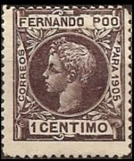 Fernando Pò 1905 - serie Re Alfonso XIII: 1 c