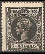 Fernando Pò 1900 - serie Re Alfonso XIII: 3 m