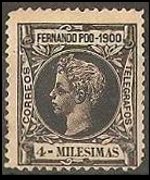 Fernando Pò 1900 - serie Re Alfonso XIII: 4 m