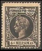 Fernando Pò 1900 - set King Alfonso XIII: 4 m