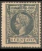 Fernando Pò 1900 - serie Re Alfonso XIII: 1 c