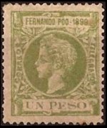 Fernando Pò 1899 - serie Re Alfonso XIII: 1 p