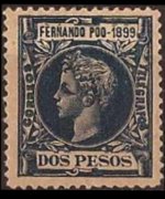Fernando Pò 1899 - serie Re Alfonso XIII: 2 p