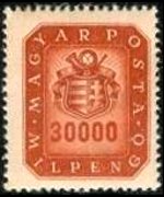 Ungheria 1946 - serie Stemma e corno di posta: 30000 mil