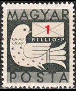Hungary 1946 - set Dove and letter: 1 bil