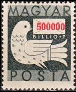 Hungary 1946 - set Dove and letter: 500000 bil
