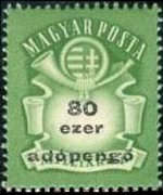 Hungary 1946 - set Coat of arms and posthorn: 80 ez ad