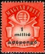 Hungary 1946 - set Coat of arms and posthorn: 1 mil ad