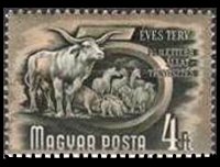 Ungheria 1950 - serie Piano quinquennale.: 4 fo