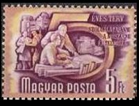 Ungheria 1950 - serie Piano quinquennale.: 5 fo