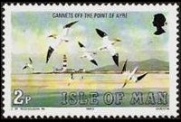 Man 1983 - set Marine birds: 2 p