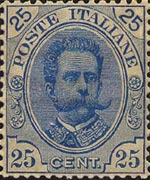 Italia 1891 - serie Stemma o effigie di Umberto I: 25 c