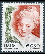 Italia 2002 - serie La donna nell'arte: € 0,90