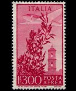Italia 1955 - serie Campidoglio - filigrana stelle: 300L