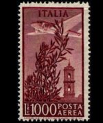 Italia 1955 - serie Campidoglio - filigrana stelle: 1000L