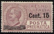Italia 1913 - serie Effigie di Vittorio Emanuele III: 15 c su 20 c