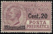 Italia 1913 - serie Effigie di Vittorio Emanuele III: 20 c su 15 c