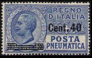 Italia 1913 - serie Effigie di Vittorio Emanuele III: 40 c su 30 c