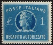 Italia 1947 - serie Italia Turrita: 1 L