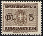 Italia 1934 - serie Stemma sabaudo con fascio littorio: 5 c