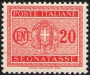 Italia 1934 - serie Stemma sabaudo con fascio littorio: 20 c