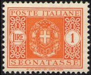 Italia 1934 - serie Stemma sabaudo con fascio littorio: 1 L