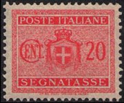 Italia 1945 - serie Tipi del 1934 senza fasci: 20 c
