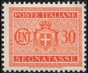 Italia 1945 - serie Tipi del 1934 senza fasci: 30 c