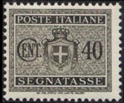 Italia 1945 - serie Tipi del 1934 senza fasci: 40 c