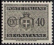 Italia 1945 - serie Tipi del 1934 senza fasci: 40 c