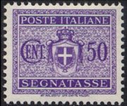 Italia 1945 - serie Tipi del 1934 senza fasci: 50 c